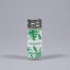 Zahnseidenkampagne Spender Gläschen Steinpapier grüne Blätter für kleine Spulen